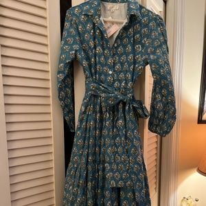 Darlington Isle Teal Print Maxi Dress